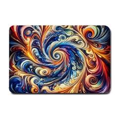 Colorful Motion Abstract Art Small Doormat by ExtraGoodSauce