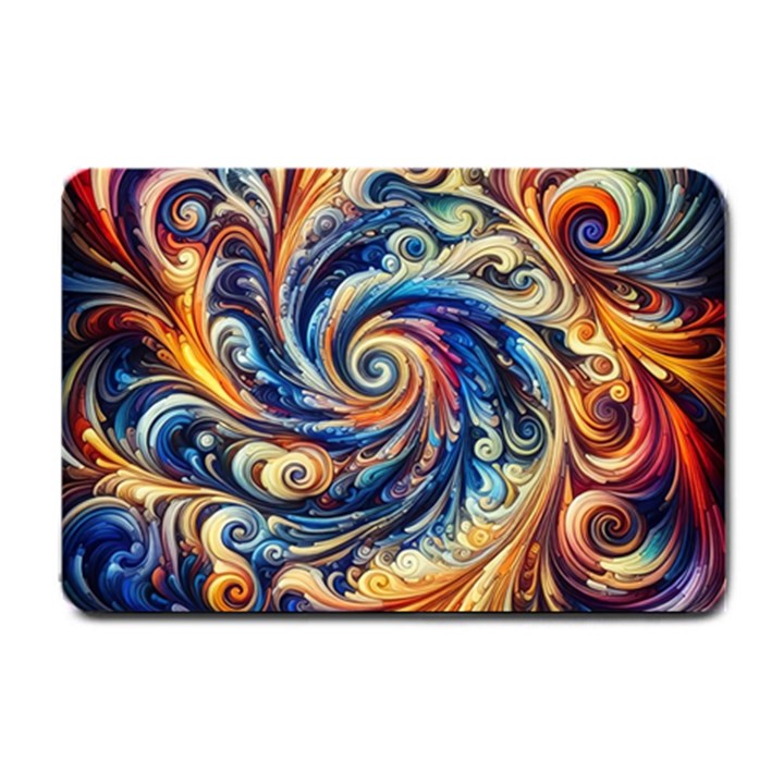 Colorful Motion Abstract Art Small Doormat