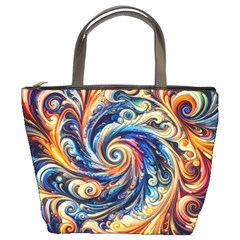 Colorful Motion Abstract Art Bucket Bag