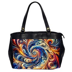 Colorful Motion Abstract Art Oversize Office Handbag (2 Sides)