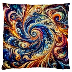 Colorful Motion Abstract Art Large Cushion Case (one Side)