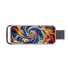 Colorful Motion Abstract Art Portable Usb Flash (two Sides) by ExtraGoodSauce