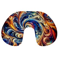 Colorful Motion Abstract Art Travel Neck Pillow