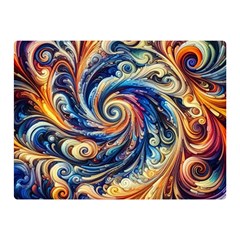 Colorful Motion Abstract Art Two Sides Premium Plush Fleece Blanket (mini)