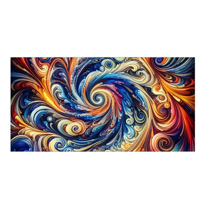 Colorful Motion Abstract Art Satin Shawl 45  x 80 