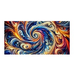 Colorful Motion Abstract Art Satin Wrap 35  X 70 