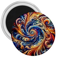 Colorful Motion Abstract Art 3  Magnets by ExtraGoodSauce