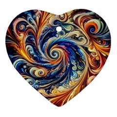 Colorful Motion Abstract Art Ornament (heart)