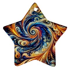 Colorful Motion Abstract Art Ornament (star)