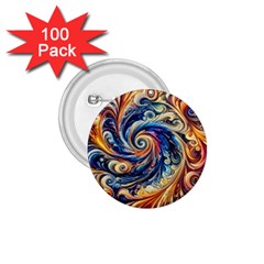 Colorful Motion Abstract Art 1 75  Buttons (100 Pack) 