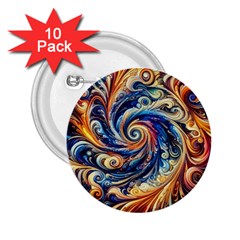 Colorful Motion Abstract Art 2 25  Buttons (10 Pack) 