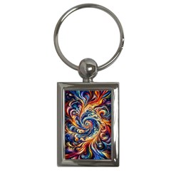 Colorful Motion Abstract Art Key Chain (rectangle)