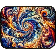 Colorful Motion Abstract Art Fleece Blanket (mini) by ExtraGoodSauce