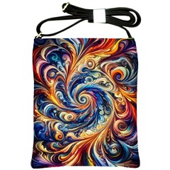 Colorful Motion Abstract Art Shoulder Sling Bag by ExtraGoodSauce