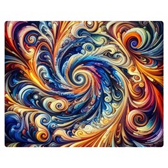 Colorful Motion Abstract Art Two Sides Premium Plush Fleece Blanket (teen Size) by ExtraGoodSauce