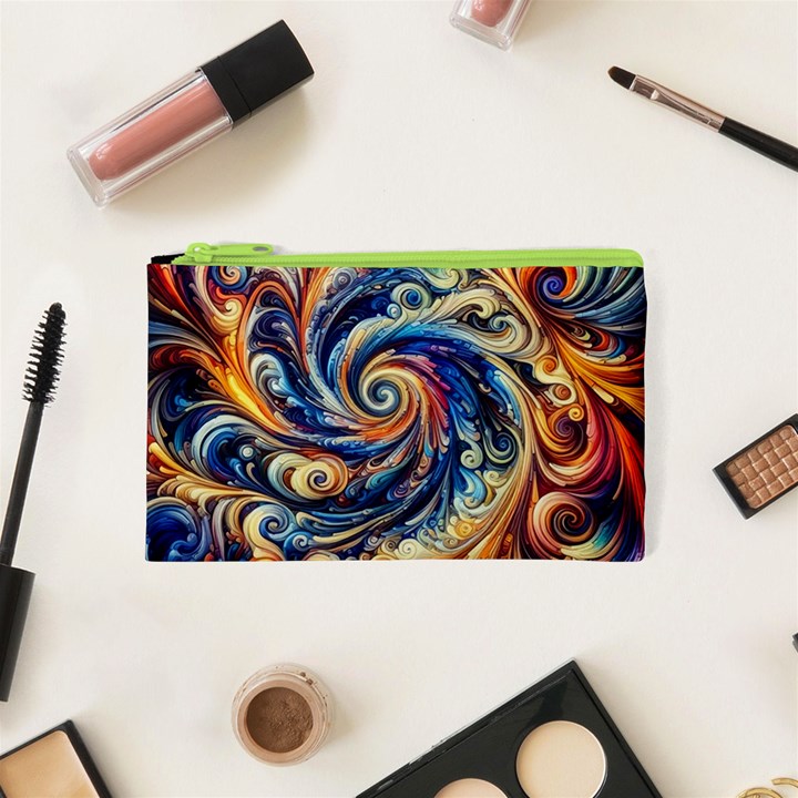 Colorful Motion Abstract Art Cosmetic Bag (XS)