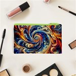 Colorful Motion Abstract Art Cosmetic Bag (XS) Back