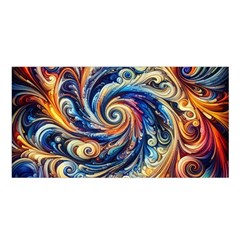 Colorful Motion Abstract Art Satin Shawl 45  X 80  by ExtraGoodSauce