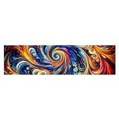 Colorful Motion Abstract Art Oblong Satin Scarf (16  X 60 ) by ExtraGoodSauce