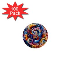 Dynamic Color Vortex 1  Mini Magnets (100 Pack) 