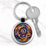 Dynamic Color Vortex Key Chain (Round) Front