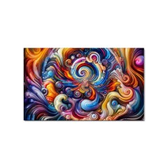 Dynamic Color Vortex Sticker (rectangular) by ExtraGoodSauce