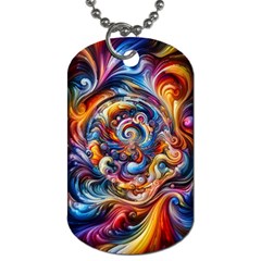 Dynamic Color Vortex Dog Tag (one Side)