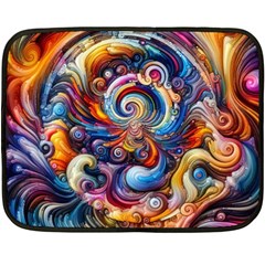 Dynamic Color Vortex Two Sides Fleece Blanket (mini)