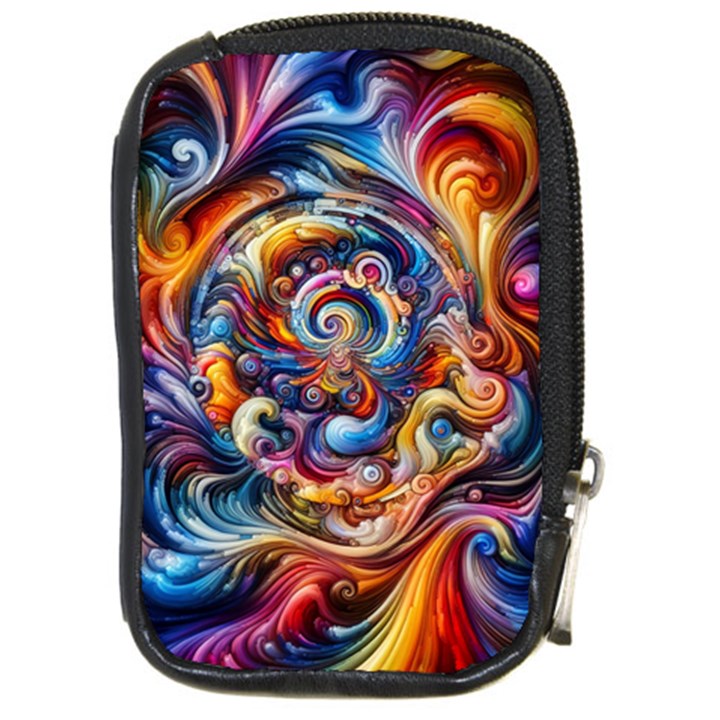 Dynamic Color Vortex Compact Camera Leather Case