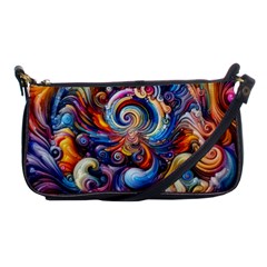 Dynamic Color Vortex Shoulder Clutch Bag by ExtraGoodSauce