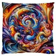 Dynamic Color Vortex Large Cushion Case (one Side)