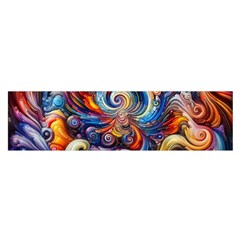 Dynamic Color Vortex Oblong Satin Scarf (16  X 60 )