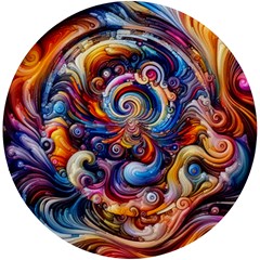 Dynamic Color Vortex Uv Print Round Tile Coaster by ExtraGoodSauce