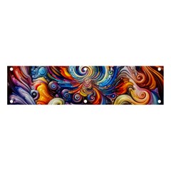 Dynamic Color Vortex Banner And Sign 4  X 1  by ExtraGoodSauce