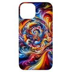 Dynamic Color Vortex Iphone 14 Black Uv Print Case by ExtraGoodSauce