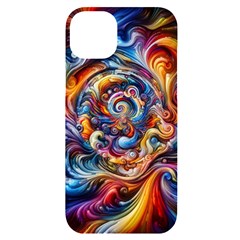 Dynamic Color Vortex Iphone 14 Plus Black Uv Print Case