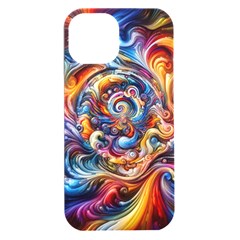 Dynamic Color Vortex Iphone 15 Plus Black Uv Print Pc Hardshell Case by ExtraGoodSauce