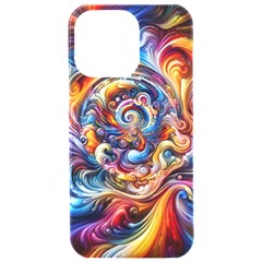 Dynamic Color Vortex Iphone 15 Pro Max Black Uv Print Pc Hardshell Case by ExtraGoodSauce