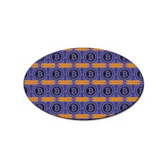 Bitcoin Logo Pattern Sticker Oval (10 Pack) by ExtraGoodSauce