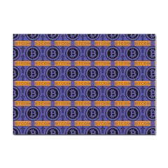 Bitcoin Logo Pattern Sticker A4 (100 Pack)