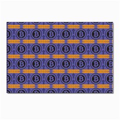 Bitcoin Logo Pattern Postcard 4 x 6  (pkg Of 10) by ExtraGoodSauce