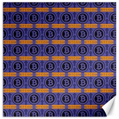 Bitcoin Logo Pattern Canvas 12  X 12 