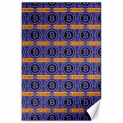 Bitcoin Logo Pattern Canvas 24  X 36 