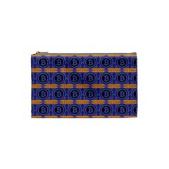 Bitcoin Logo Pattern Cosmetic Bag (small)