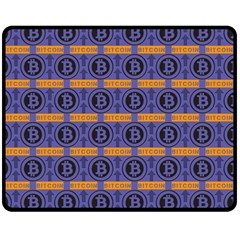 Bitcoin Logo Pattern Fleece Blanket (medium)