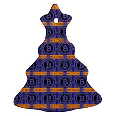 Bitcoin Logo Pattern Ornament (christmas Tree)  by ExtraGoodSauce