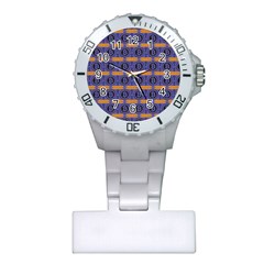 Bitcoin Logo Pattern Plastic Nurses Watch