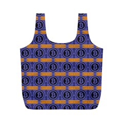 Bitcoin Logo Pattern Full Print Recycle Bag (m)