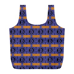 Bitcoin Logo Pattern Full Print Recycle Bag (l)