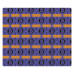 Bitcoin Logo Pattern Two Sides Premium Plush Fleece Blanket (kids Size)